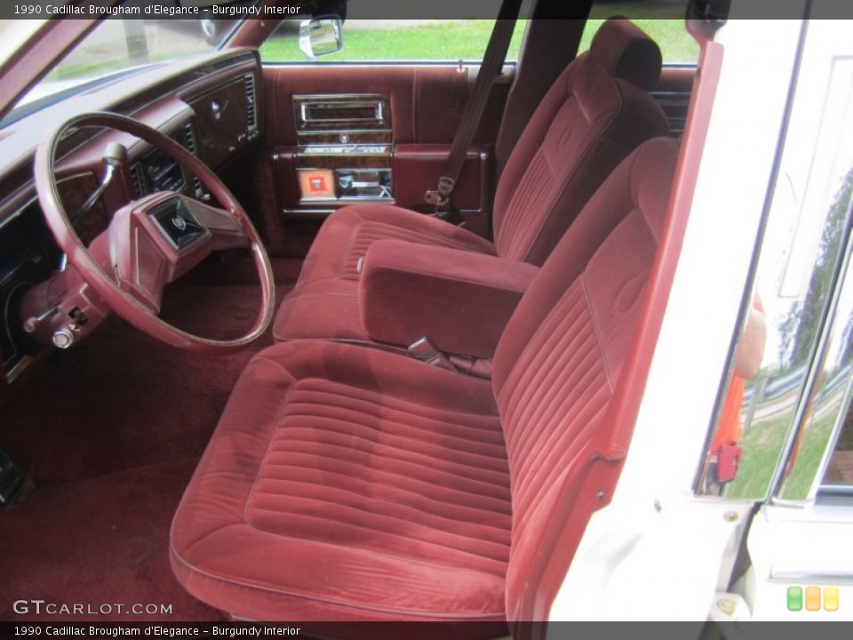 Burgundy Interior Photo for the 1990 Cadillac Brougham d'Elegance #70269034