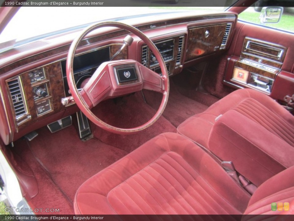 Burgundy Interior Prime Interior for the 1990 Cadillac Brougham d'Elegance #70269045