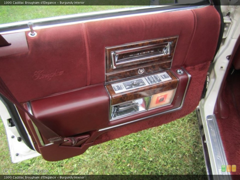 Burgundy Interior Door Panel for the 1990 Cadillac Brougham d'Elegance #70269055