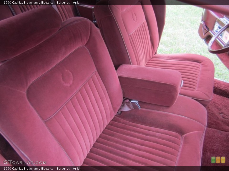 Burgundy Interior Photo for the 1990 Cadillac Brougham d'Elegance #70269139