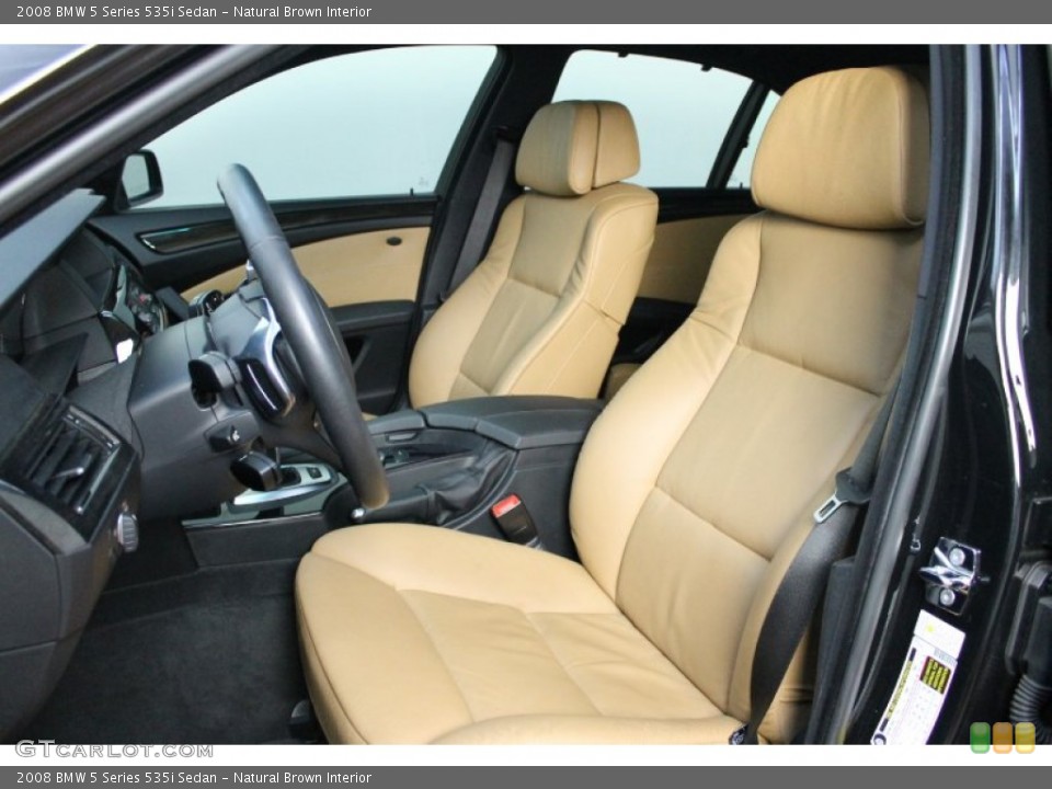 Natural Brown Interior Front Seat for the 2008 BMW 5 Series 535i Sedan #70271275