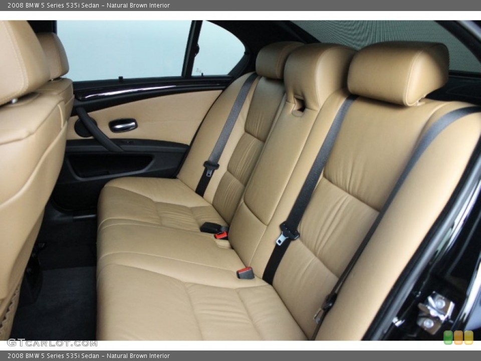 Natural Brown Interior Rear Seat for the 2008 BMW 5 Series 535i Sedan #70271293