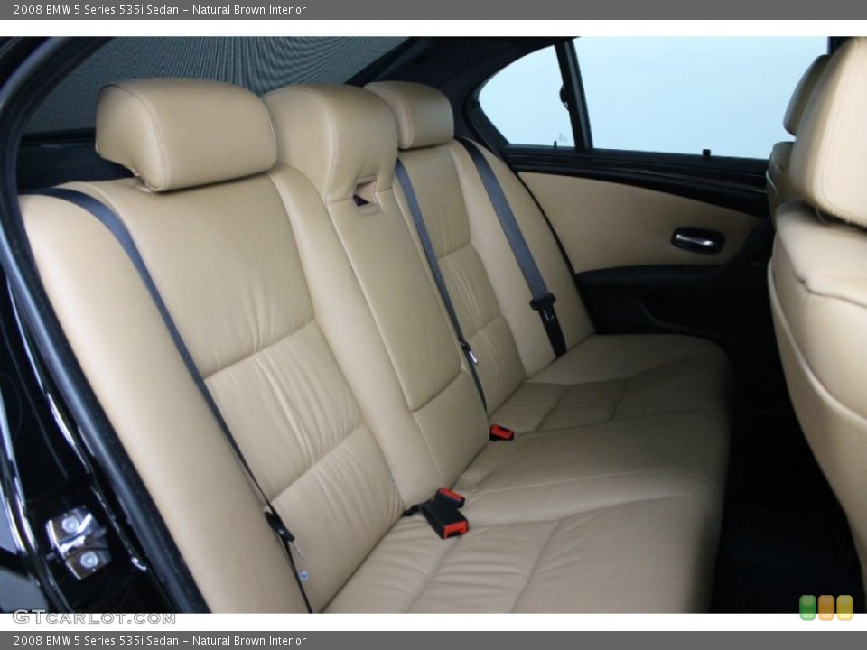 Natural Brown Interior Rear Seat for the 2008 BMW 5 Series 535i Sedan #70271313