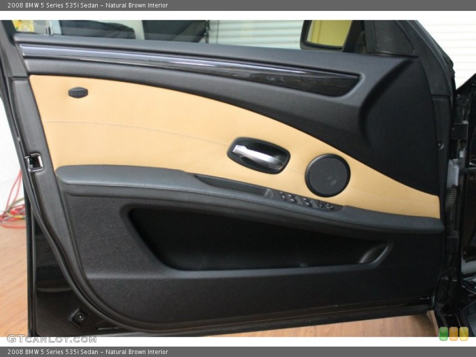 Natural Brown Interior Door Panel for the 2008 BMW 5 Series 535i Sedan #70271330