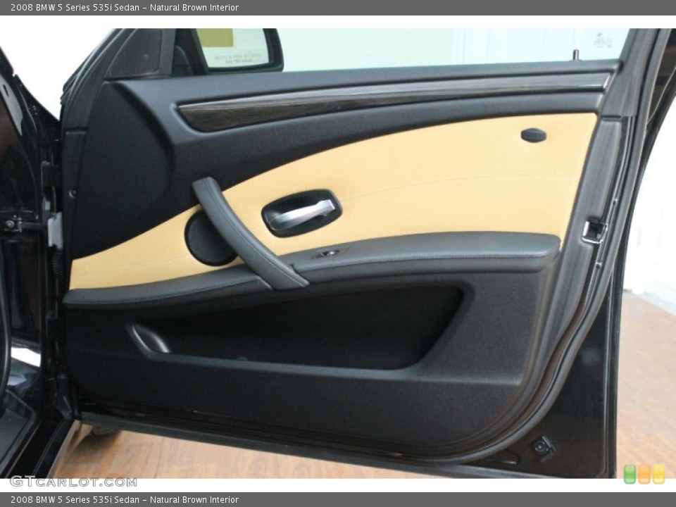 Natural Brown Interior Door Panel for the 2008 BMW 5 Series 535i Sedan #70271338