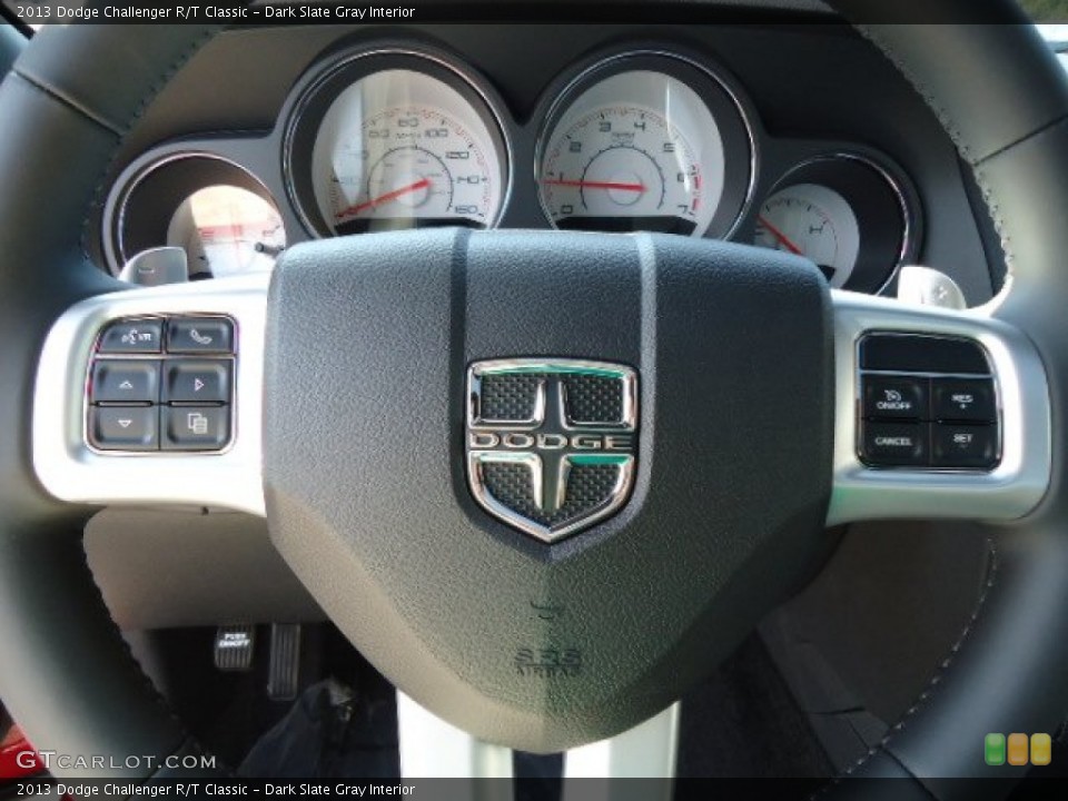 Dark Slate Gray Interior Steering Wheel for the 2013 Dodge Challenger R/T Classic #70284317