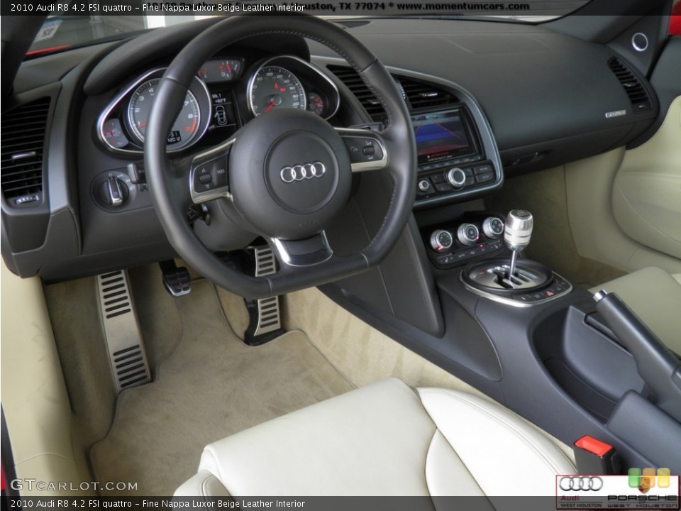 Fine Nappa Luxor Beige Leather 2010 Audi R8 Interiors