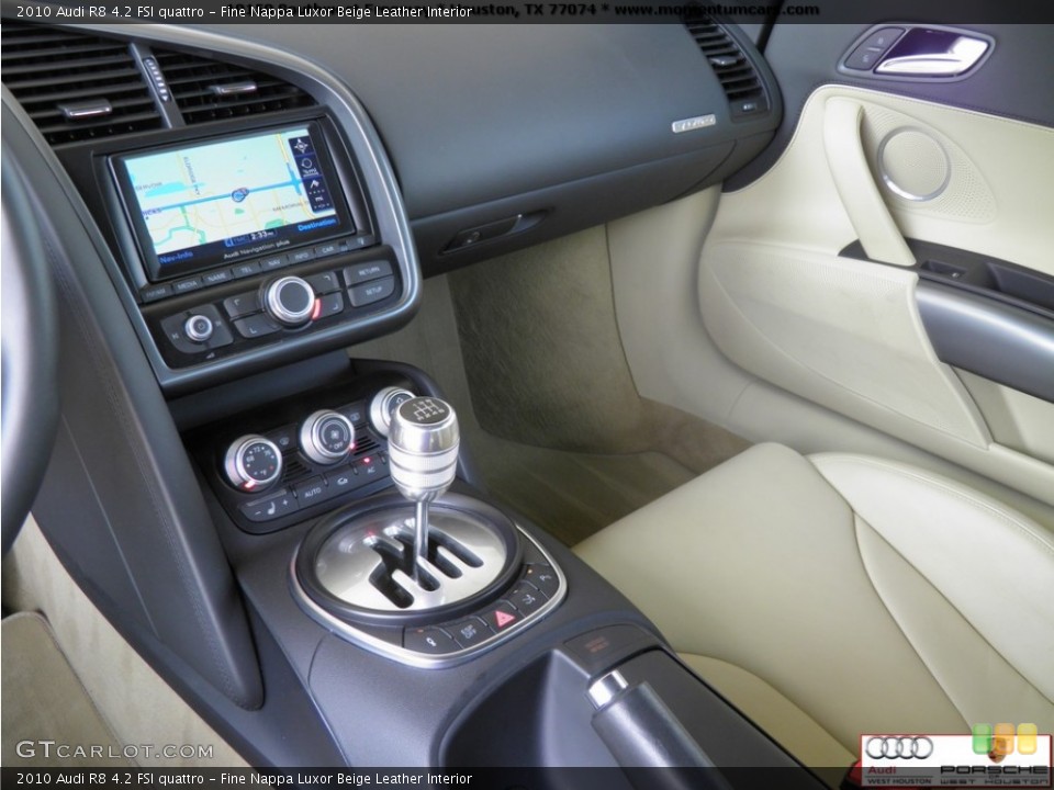 Fine Nappa Luxor Beige Leather Interior Transmission for the 2010 Audi R8 4.2 FSI quattro #70287751