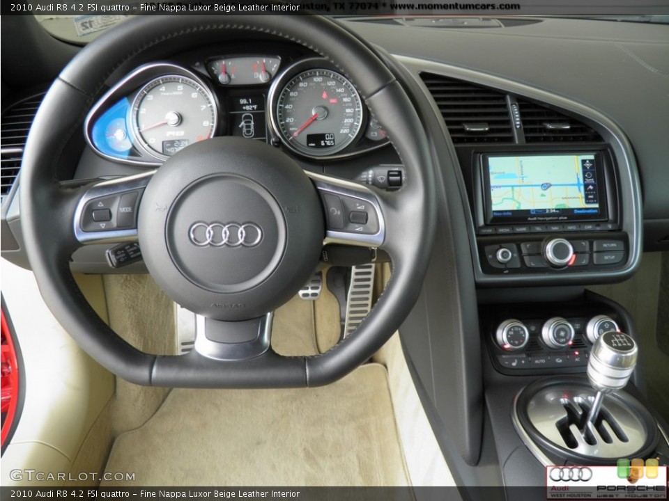 Fine Nappa Luxor Beige Leather Interior Dashboard for the 2010 Audi R8 4.2 FSI quattro #70287793