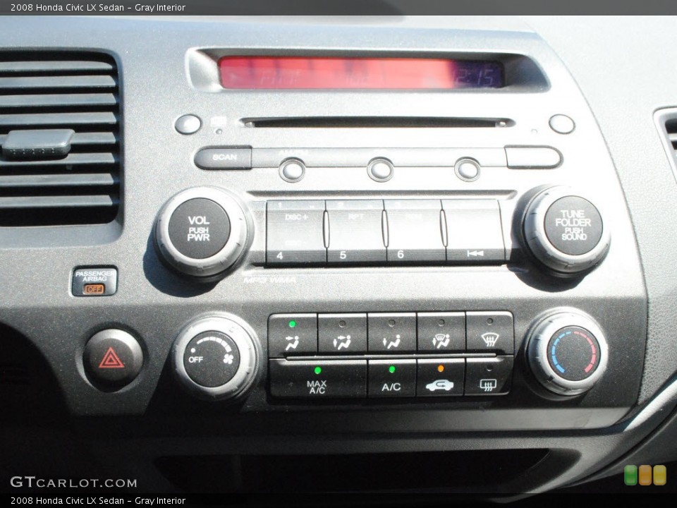 Gray Interior Controls for the 2008 Honda Civic LX Sedan #70288411