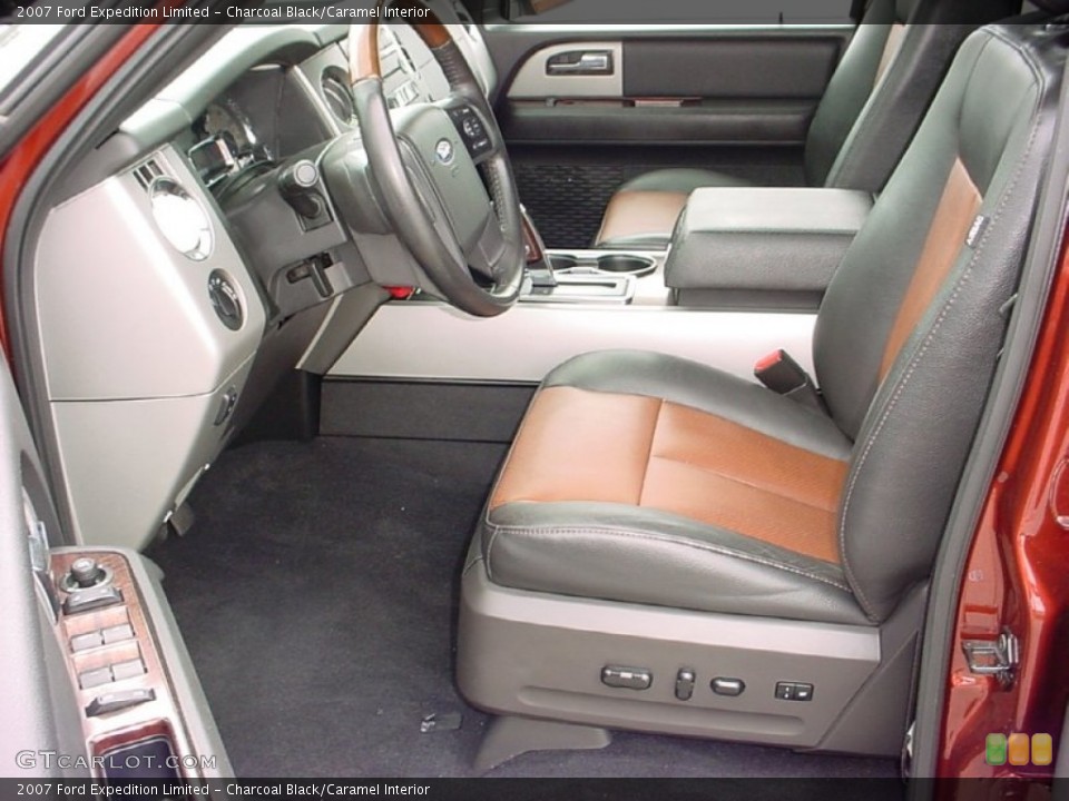 Charcoal Black/Caramel Interior Front Seat for the 2007 Ford Expedition Limited #70290750