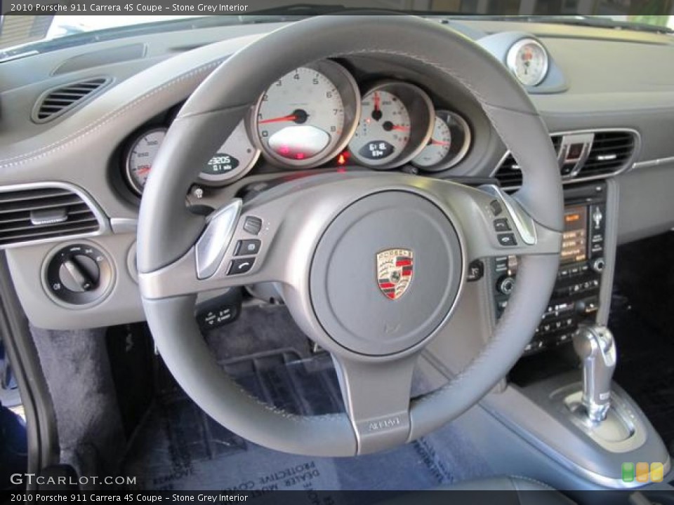 Stone Grey Interior Steering Wheel for the 2010 Porsche 911 Carrera 4S Coupe #70291529