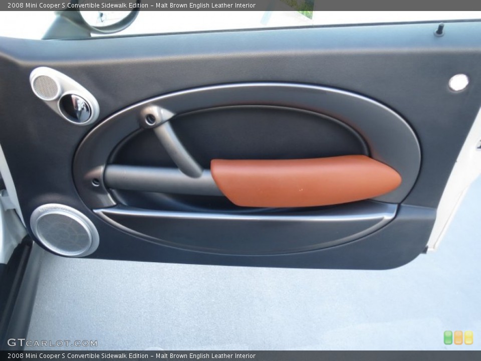Malt Brown English Leather Interior Door Panel for the 2008 Mini Cooper S Convertible Sidewalk Edition #70296923