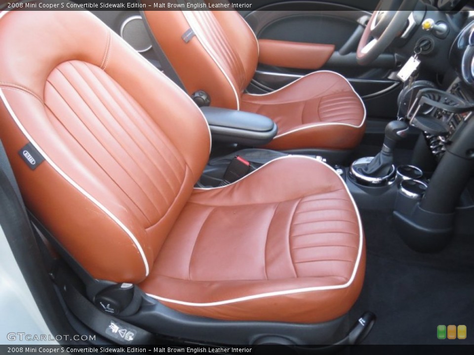 Malt Brown English Leather Interior Photo for the 2008 Mini Cooper S Convertible Sidewalk Edition #70296936