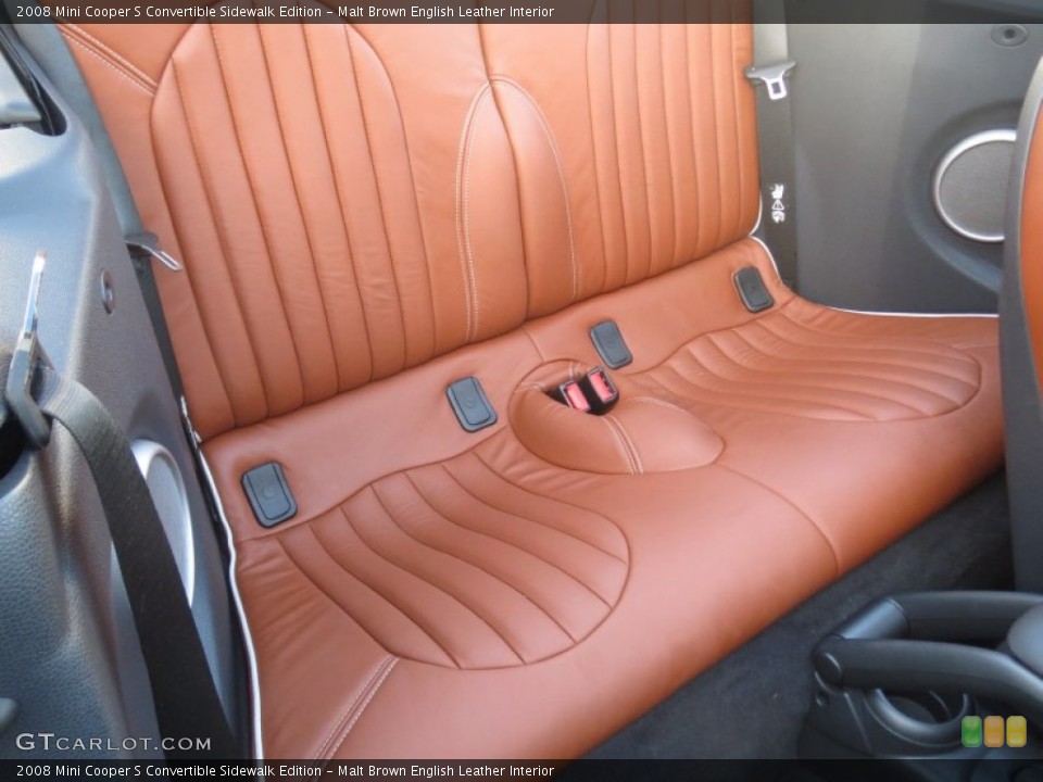 Malt Brown English Leather Interior Rear Seat for the 2008 Mini Cooper S Convertible Sidewalk Edition #70296947