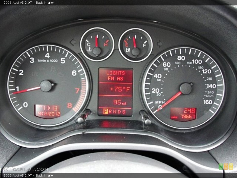 Black Interior Gauges for the 2006 Audi A3 2.0T #70301663
