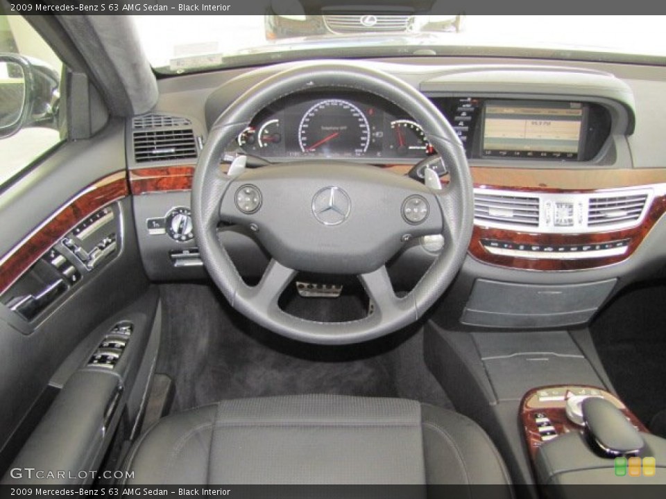 Black Interior Dashboard for the 2009 Mercedes-Benz S 63 AMG Sedan #70306910