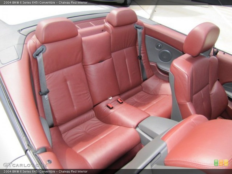 Chateau Red Interior Rear Seat for the 2004 BMW 6 Series 645i Convertible #70308491