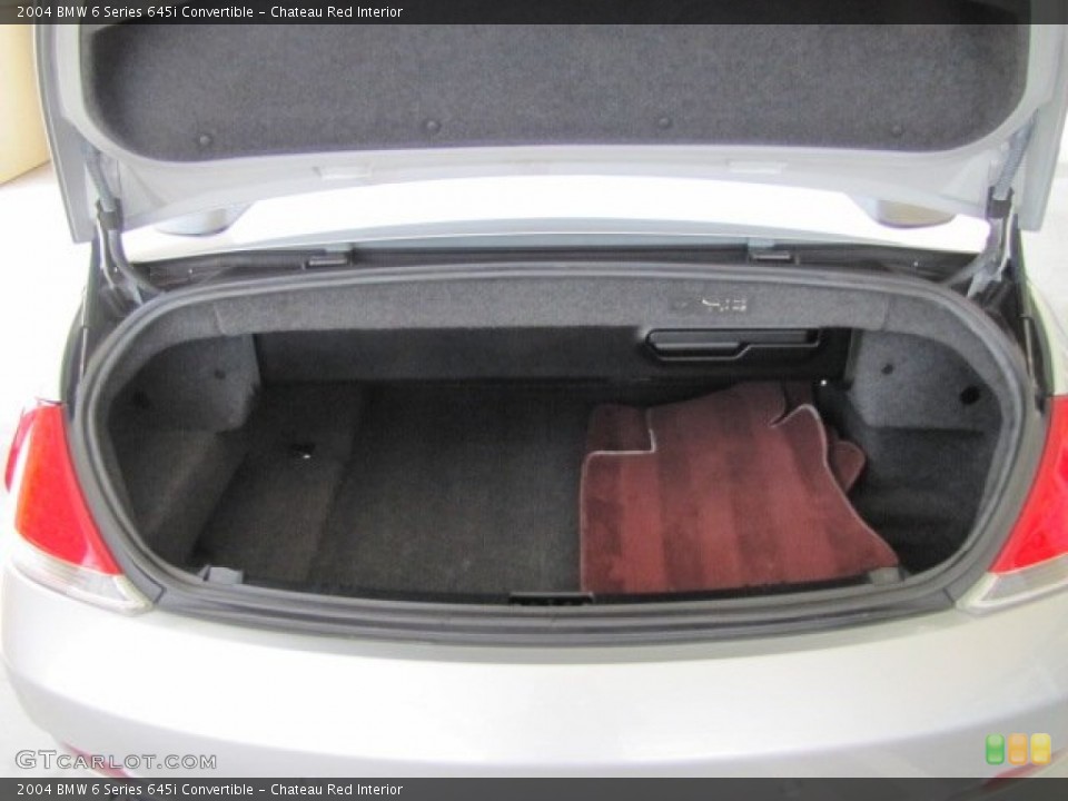 Chateau Red Interior Trunk for the 2004 BMW 6 Series 645i Convertible #70308524