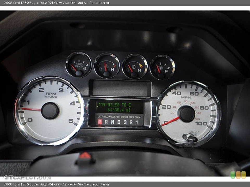 Black Interior Gauges for the 2008 Ford F350 Super Duty FX4 Crew Cab 4x4 Dually #70311319