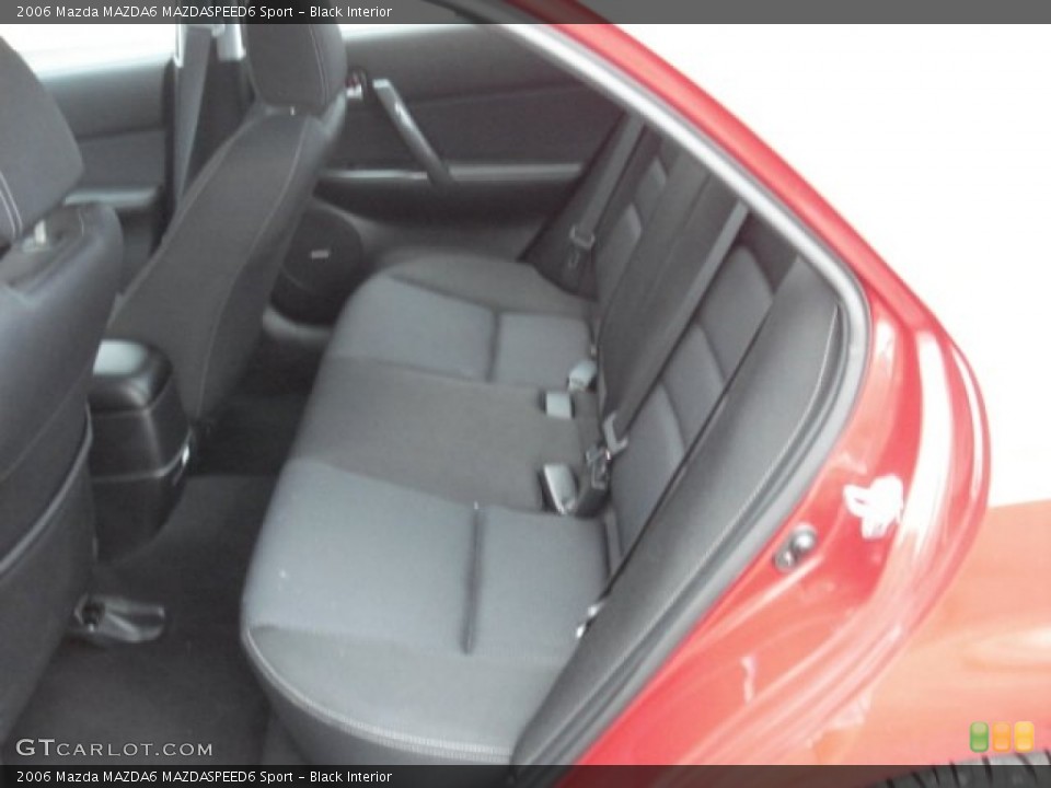 Black Interior Rear Seat for the 2006 Mazda MAZDA6 MAZDASPEED6 Sport #70312971
