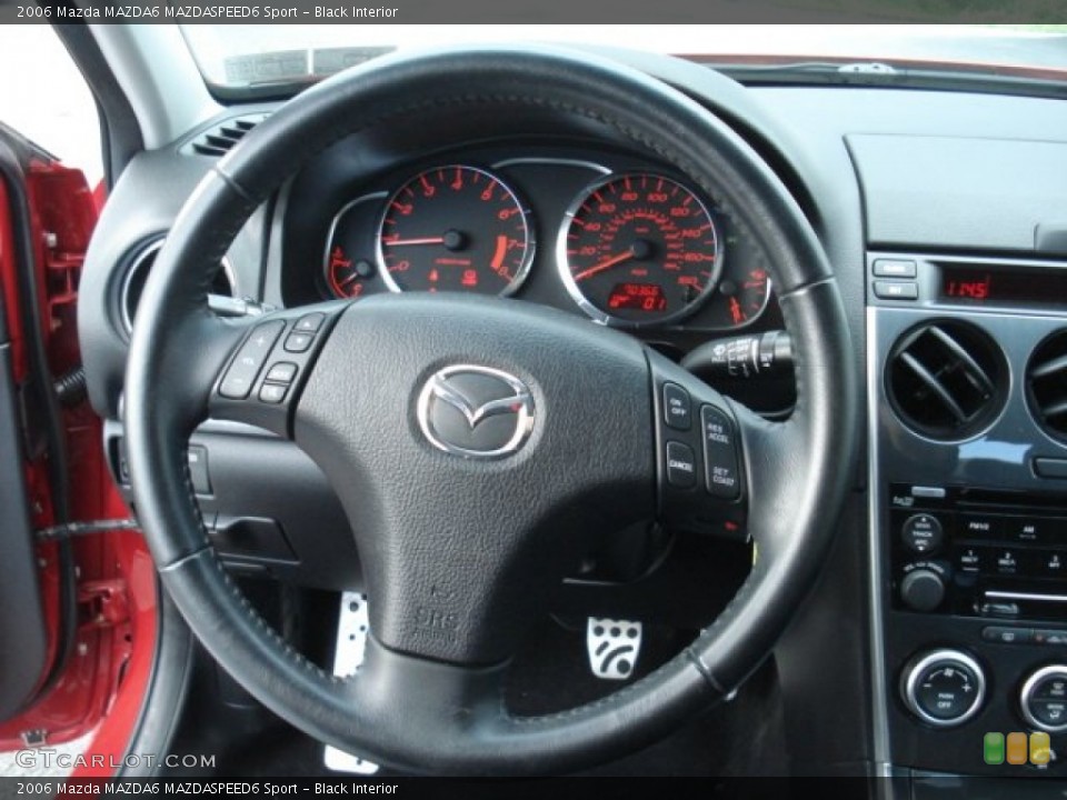 Black Interior Steering Wheel for the 2006 Mazda MAZDA6 MAZDASPEED6 Sport #70313031