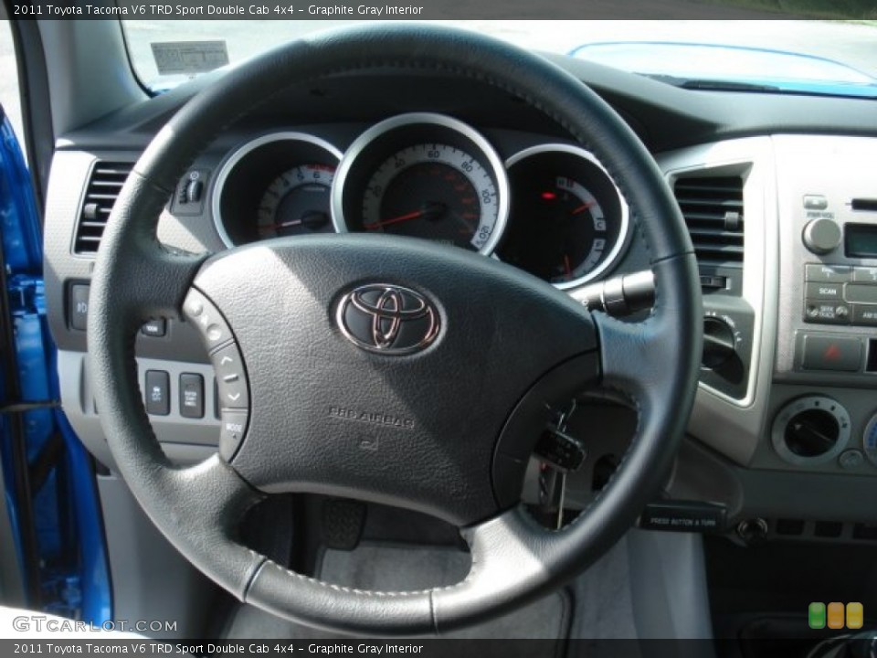 Graphite Gray Interior Steering Wheel for the 2011 Toyota Tacoma V6 TRD Sport Double Cab 4x4 #70313265