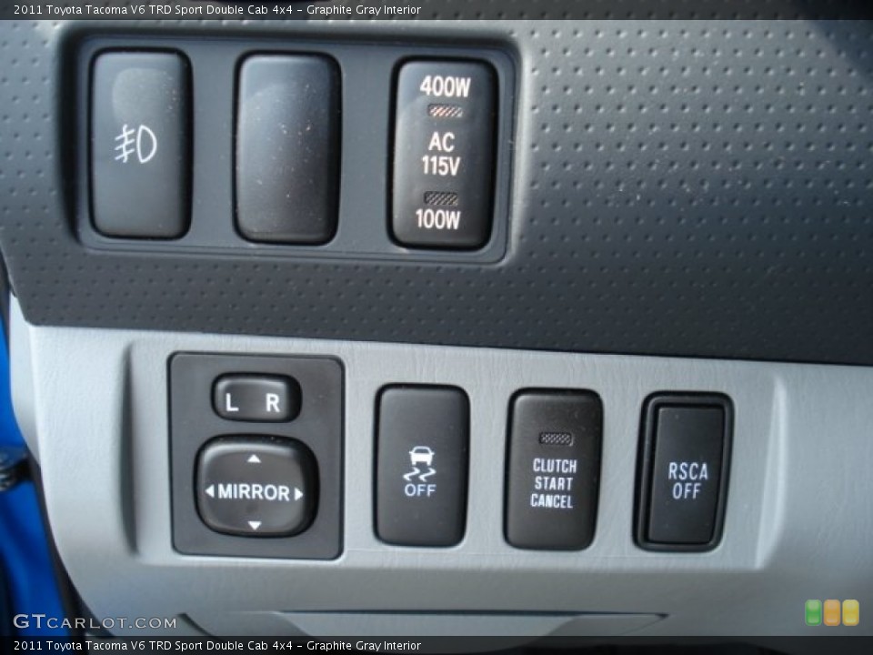Graphite Gray Interior Controls for the 2011 Toyota Tacoma V6 TRD Sport Double Cab 4x4 #70313274