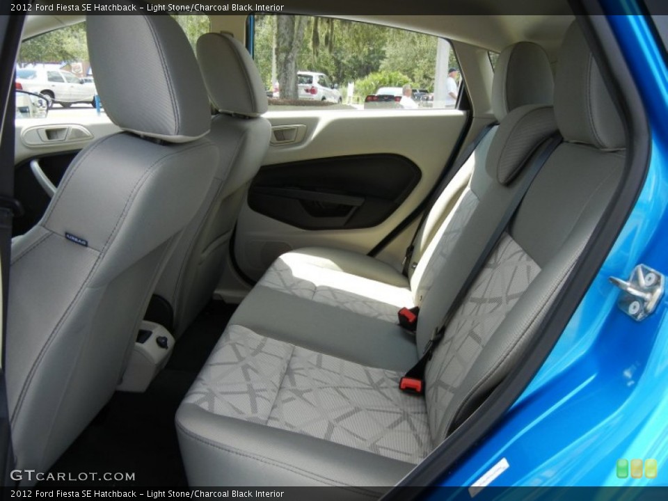Light Stone/Charcoal Black Interior Rear Seat for the 2012 Ford Fiesta SE Hatchback #70314258