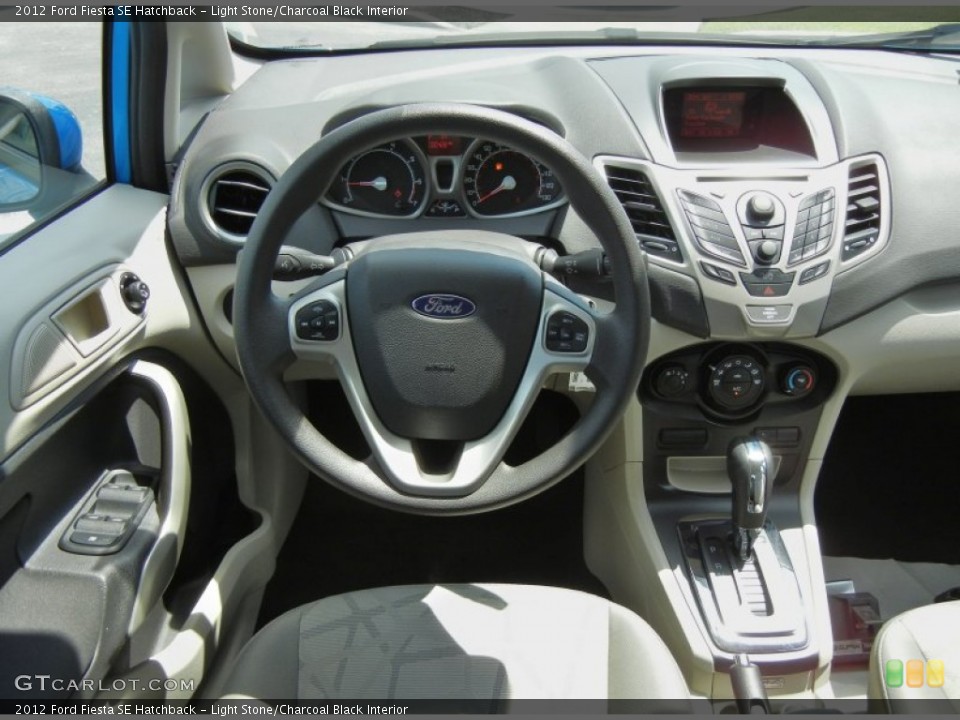 Light Stone/Charcoal Black Interior Dashboard for the 2012 Ford Fiesta SE Hatchback #70314270