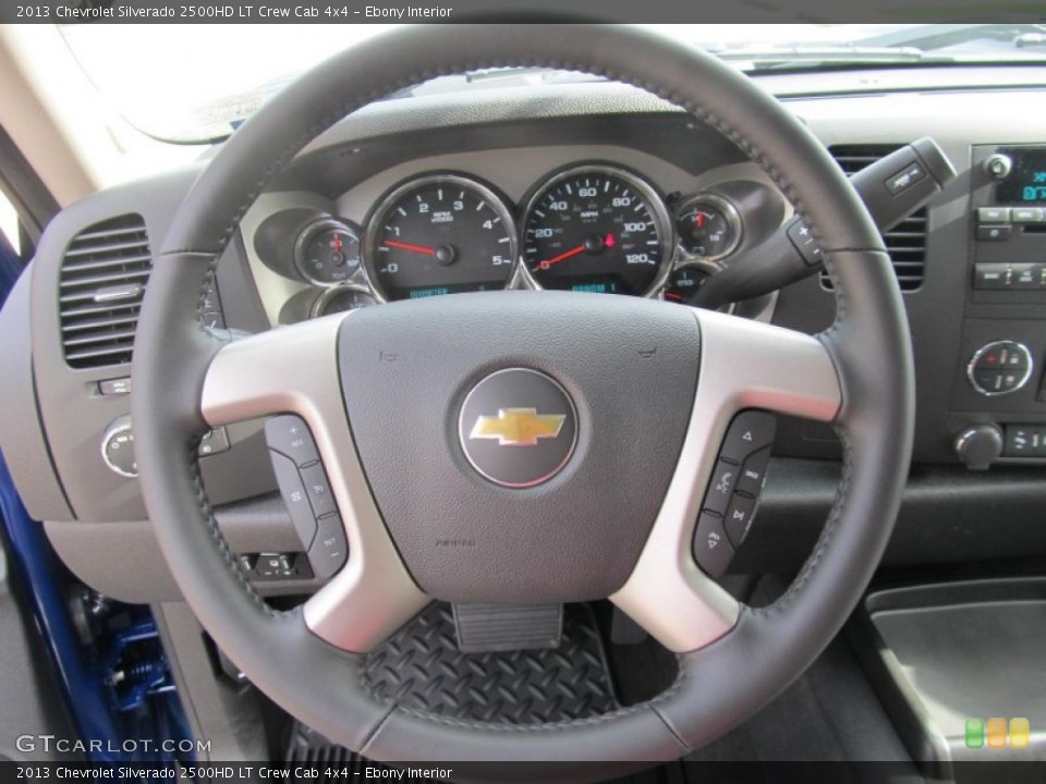 Ebony Interior Steering Wheel for the 2013 Chevrolet Silverado 2500HD LT Crew Cab 4x4 #70317474