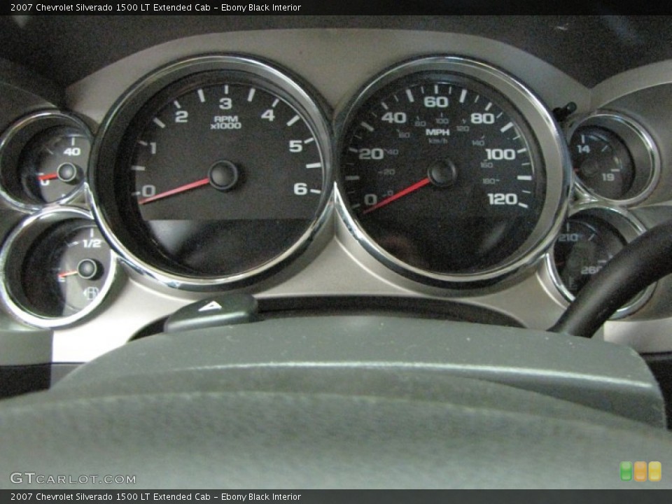 Ebony Black Interior Gauges for the 2007 Chevrolet Silverado 1500 LT Extended Cab #70317513