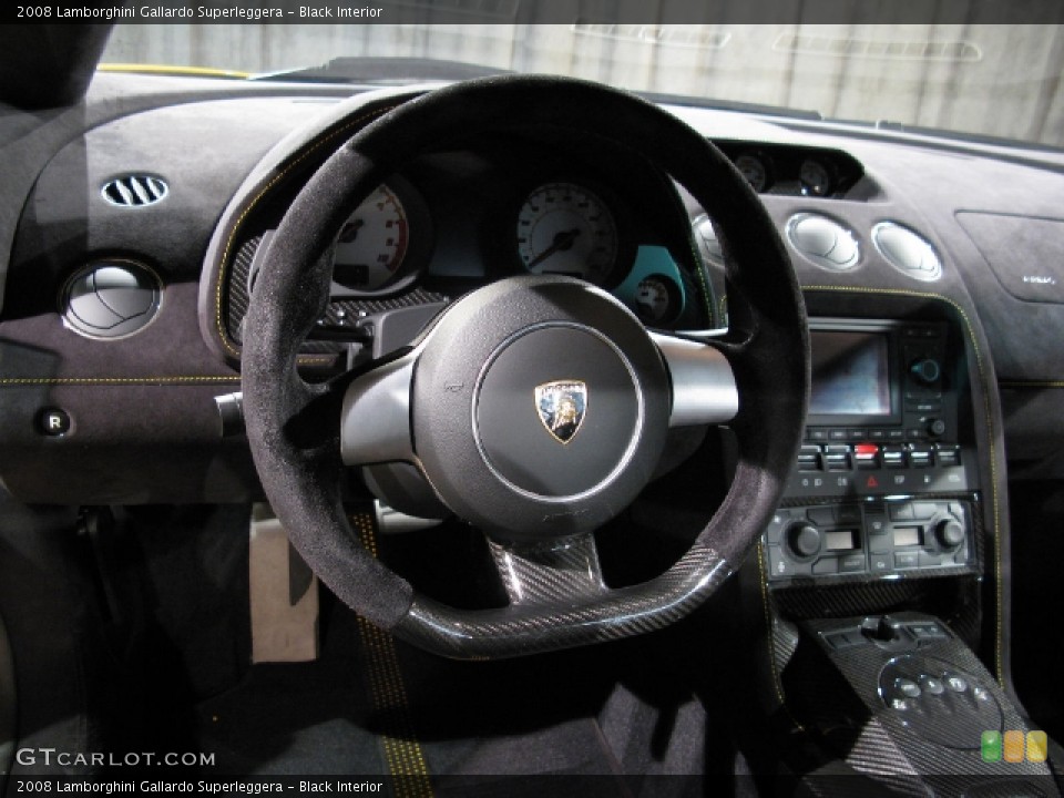 Black Interior Steering Wheel for the 2008 Lamborghini Gallardo Superleggera #703194