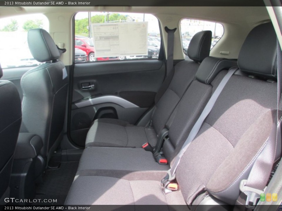 Black Interior Rear Seat for the 2013 Mitsubishi Outlander SE AWD #70319436