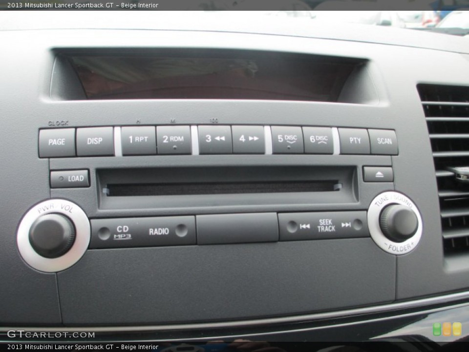 Beige Interior Audio System for the 2013 Mitsubishi Lancer Sportback GT #70319649