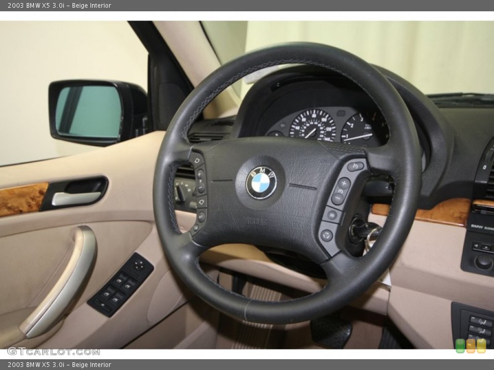 Beige Interior Steering Wheel for the 2003 BMW X5 3.0i #70319973