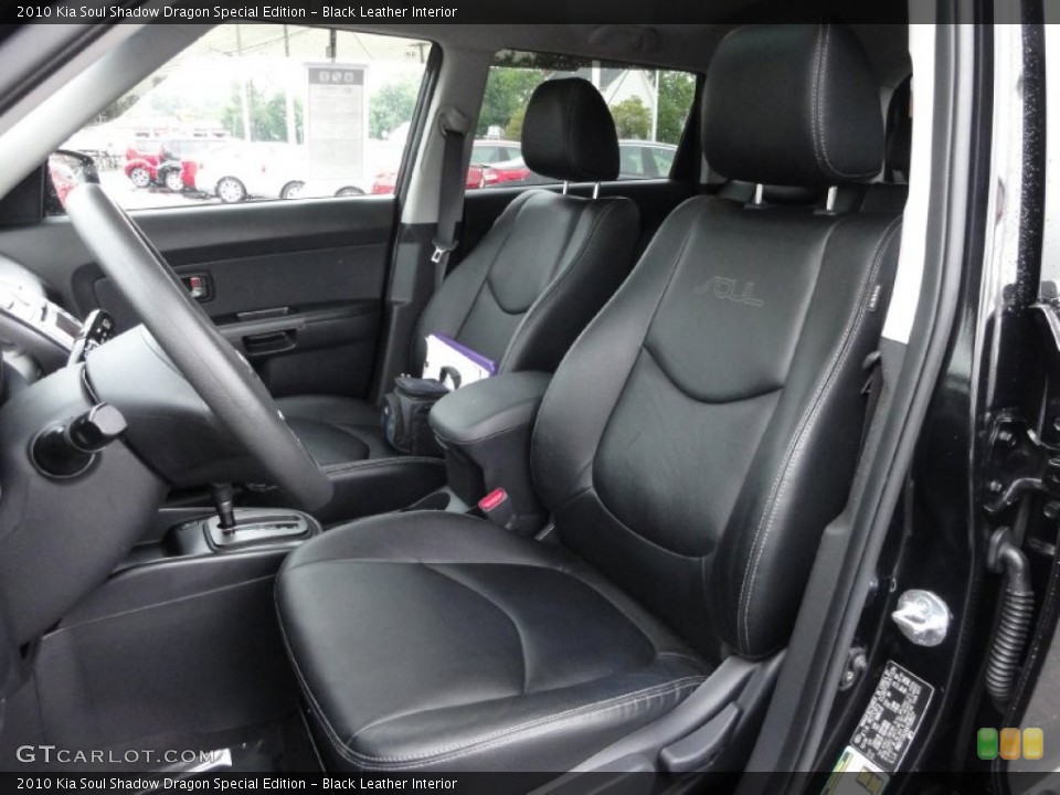 Black Leather Interior Front Seat for the 2010 Kia Soul Shadow Dragon Special Edition #70322628