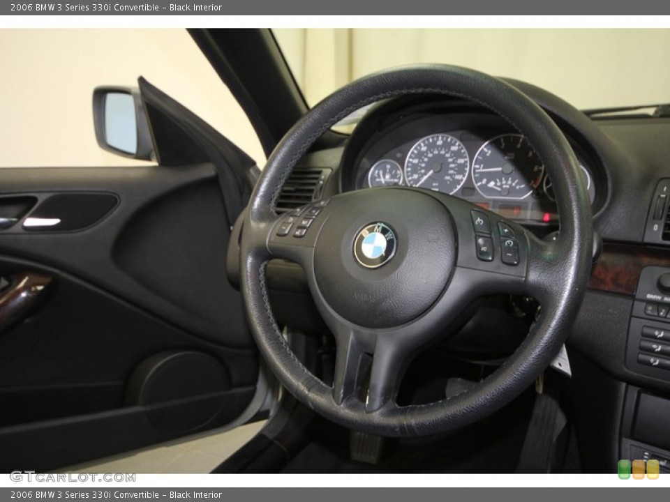 Black Interior Steering Wheel for the 2006 BMW 3 Series 330i Convertible #70323657