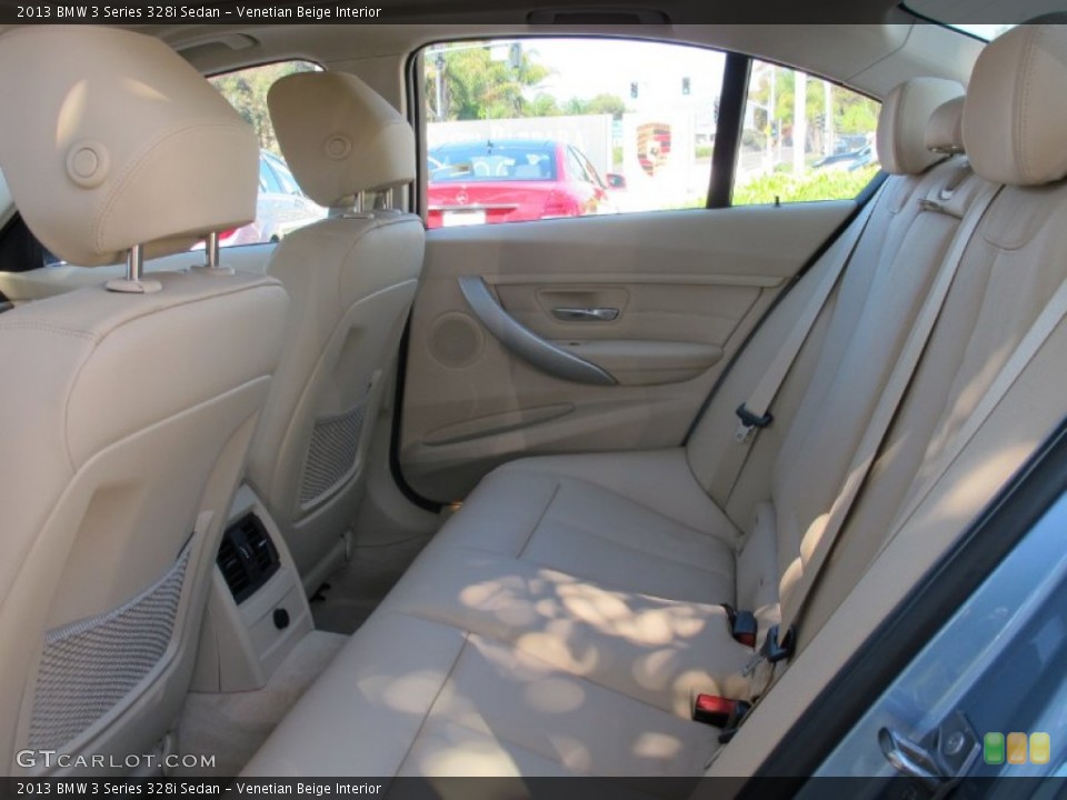 Venetian Beige Interior Rear Seat for the 2013 BMW 3 Series 328i Sedan #70324104