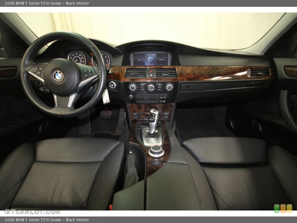 Black Interior Dashboard for the 2008 BMW 5 Series 550i Sedan #70324140