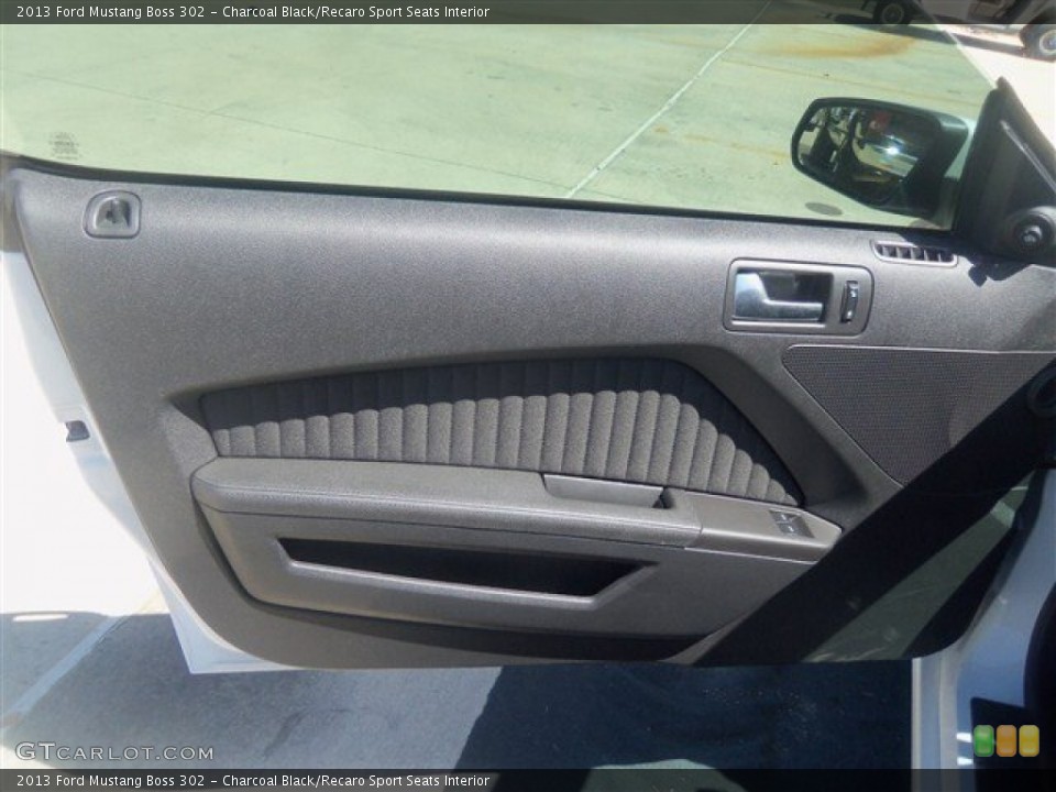 Charcoal Black/Recaro Sport Seats Interior Door Panel for the 2013 Ford Mustang Boss 302 #70326087