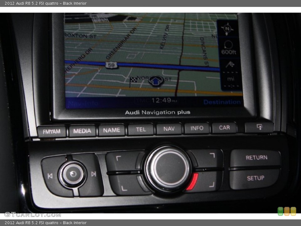 Black Interior Controls for the 2012 Audi R8 5.2 FSI quattro #70326576