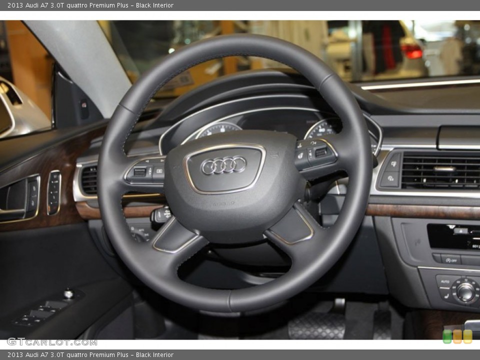 Black Interior Steering Wheel for the 2013 Audi A7 3.0T quattro Premium Plus #70326852