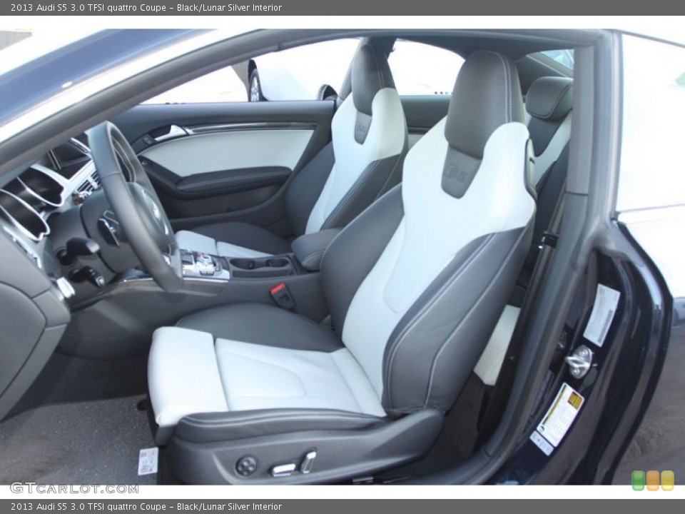 Black/Lunar Silver Interior Front Seat for the 2013 Audi S5 3.0 TFSI quattro Coupe #70327488