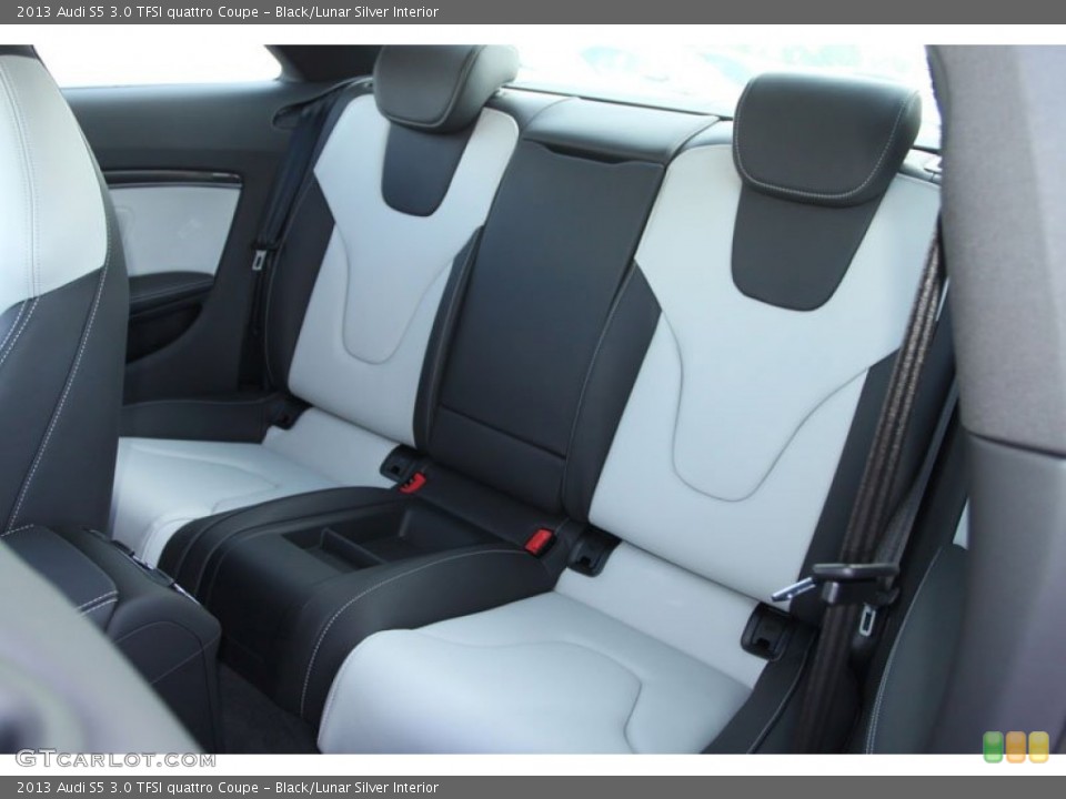 Black/Lunar Silver Interior Rear Seat for the 2013 Audi S5 3.0 TFSI quattro Coupe #70327497