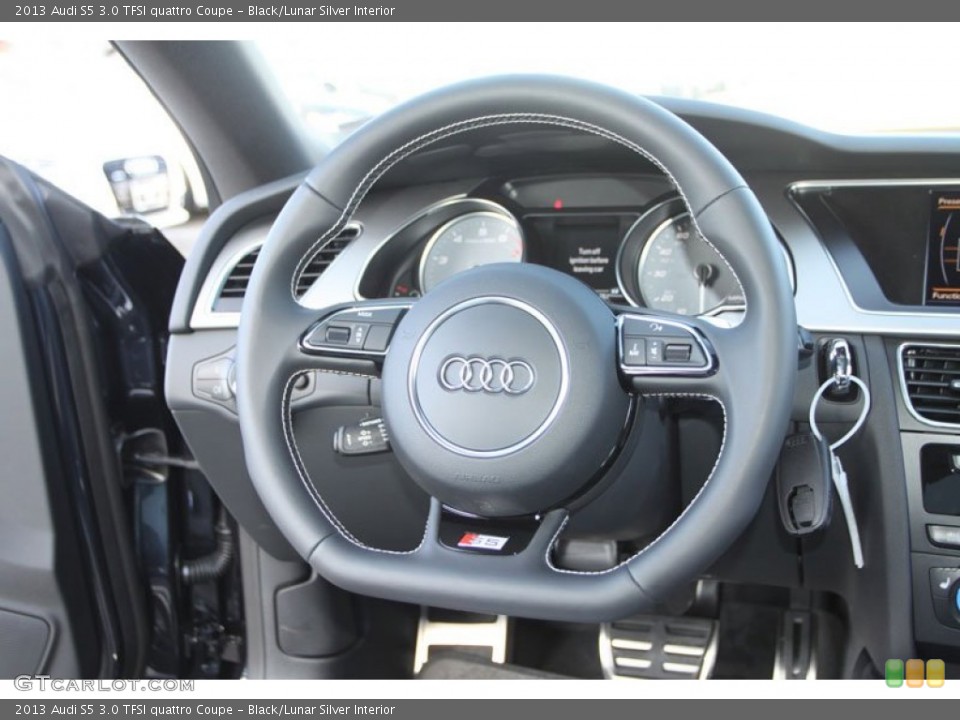 Black/Lunar Silver Interior Steering Wheel for the 2013 Audi S5 3.0 TFSI quattro Coupe #70327515