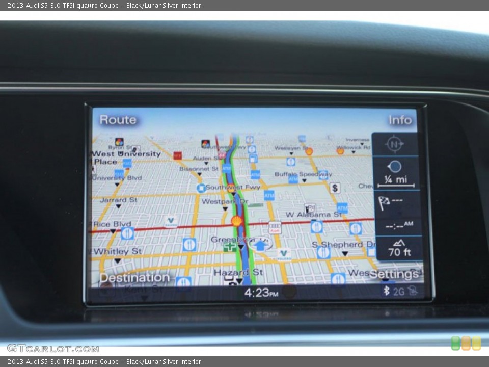 Black/Lunar Silver Interior Navigation for the 2013 Audi S5 3.0 TFSI quattro Coupe #70327524