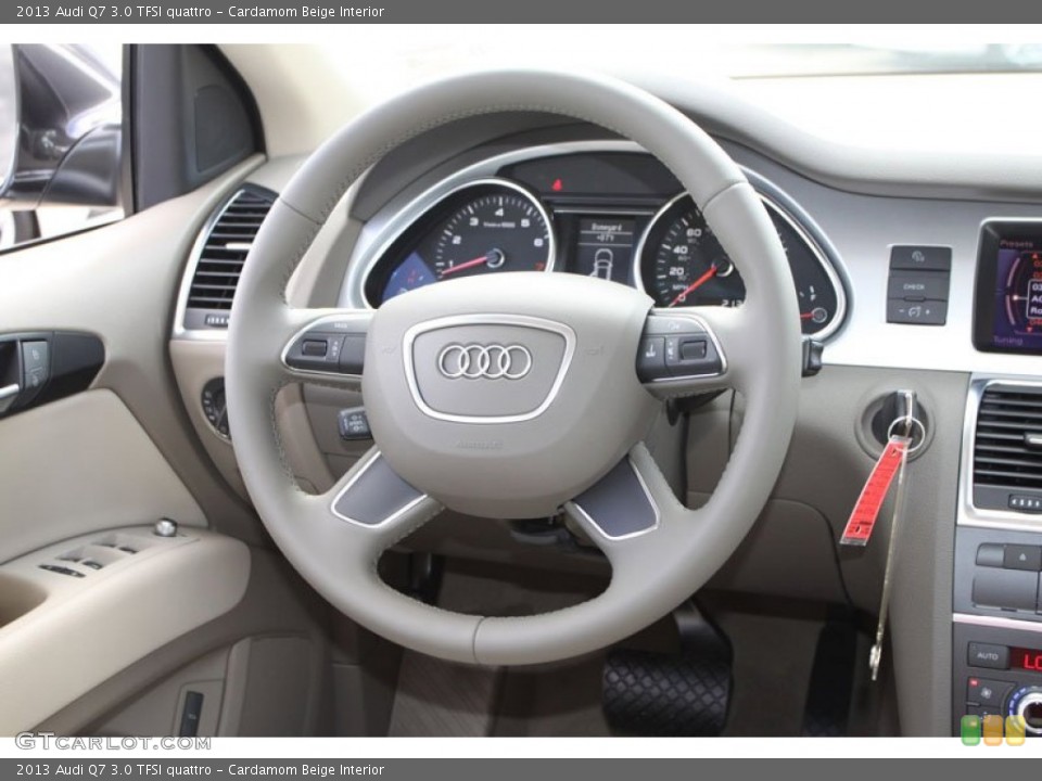 Cardamom Beige Interior Steering Wheel for the 2013 Audi Q7 3.0 TFSI quattro #70328217