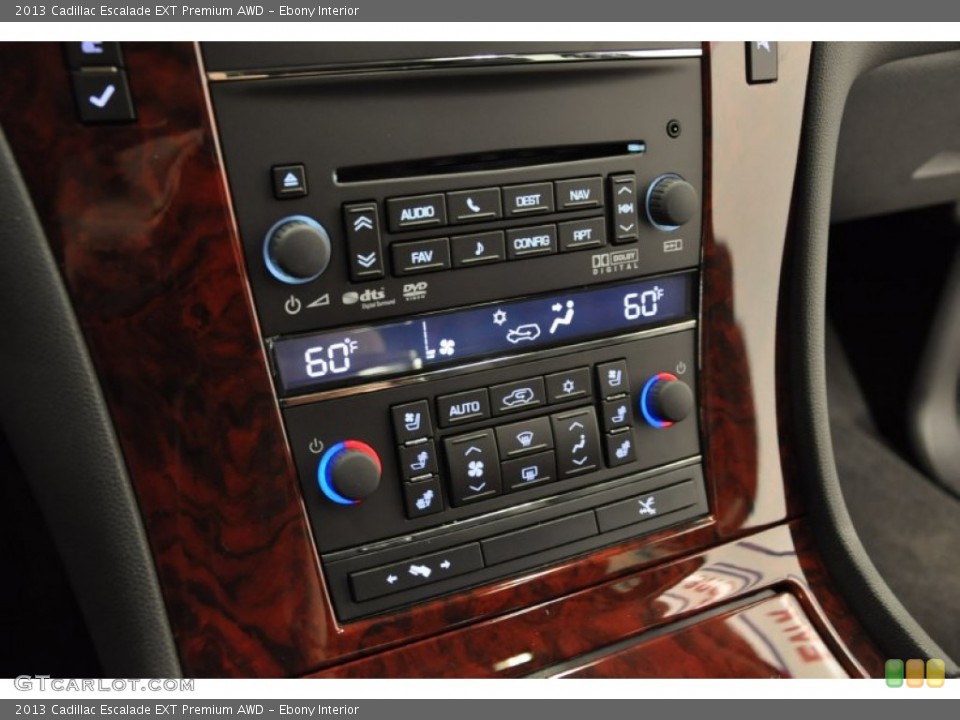 Ebony Interior Controls for the 2013 Cadillac Escalade EXT Premium AWD #70330599