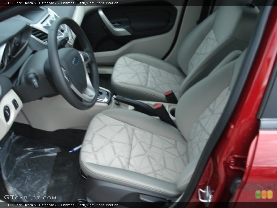 Charcoal Black/Light Stone Interior Front Seat for the 2013 Ford Fiesta SE Hatchback #70331634